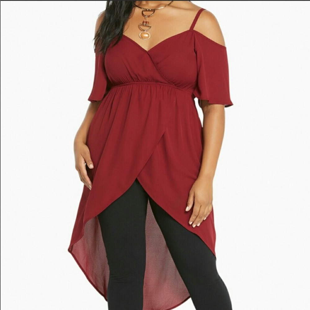 Indie Glam High-Low Georgette Blouse⭐️
